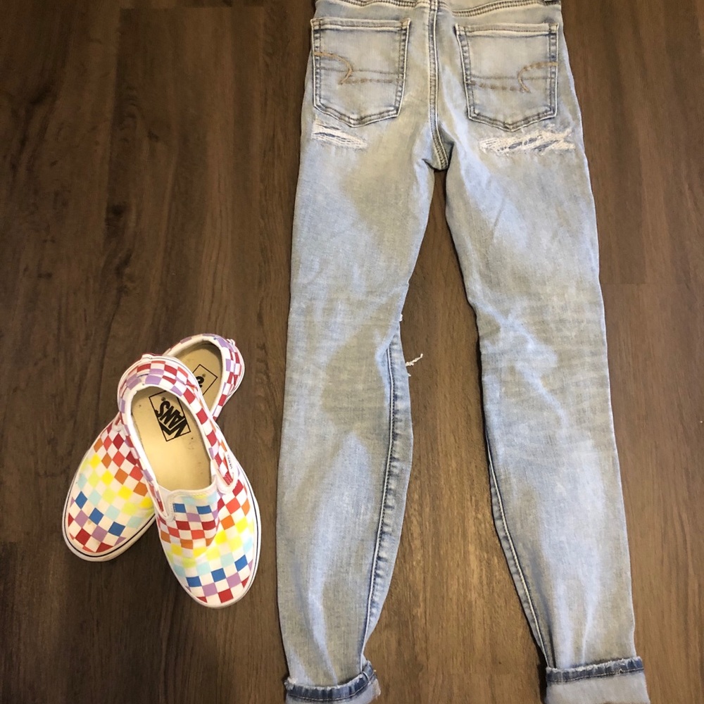 American Eagle brand, hi rise jegging,size 0 Short - Picture 3 of 6